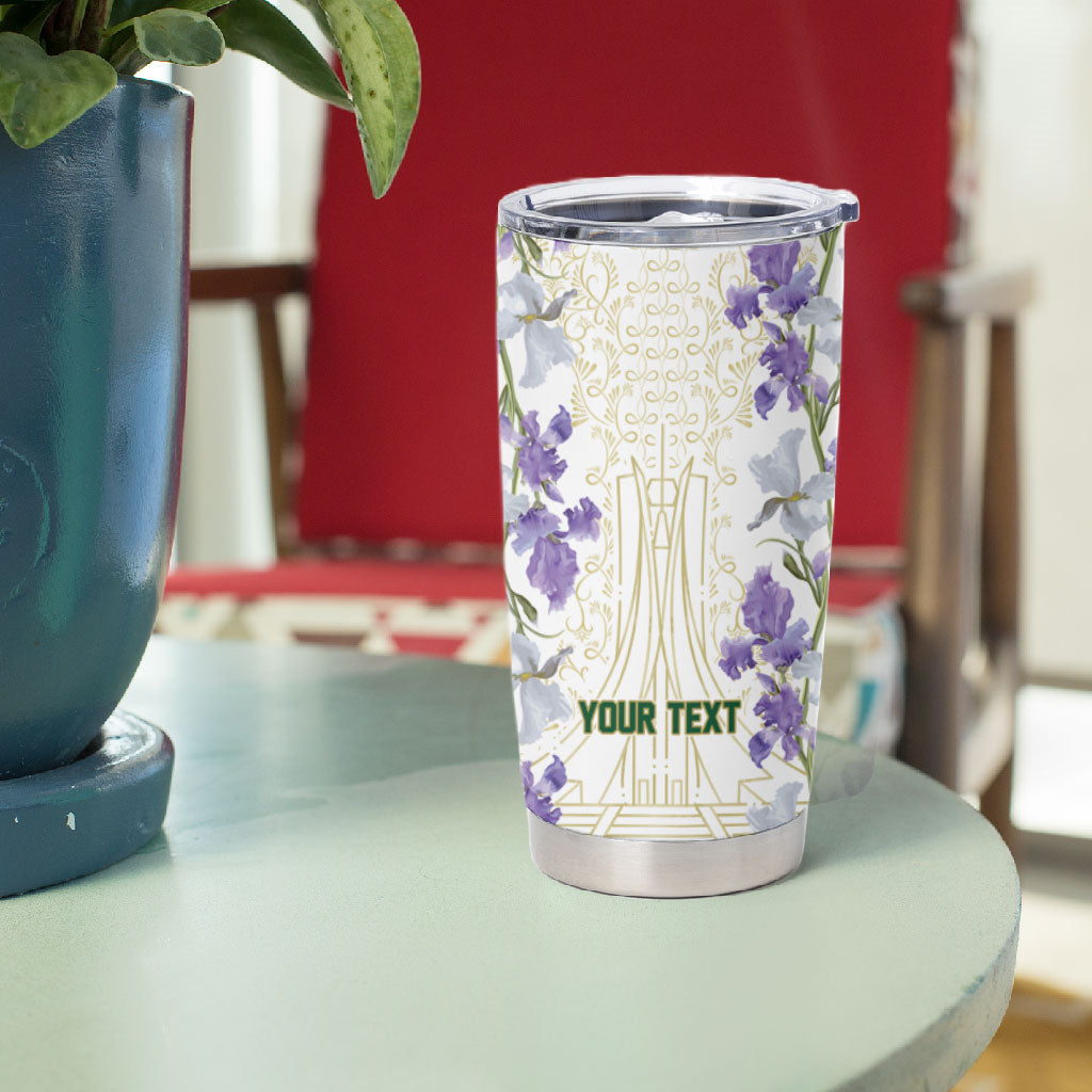Custom Algeria Iris Floral White Tumbler Cup Africa Women’s Football Champion Series 2026