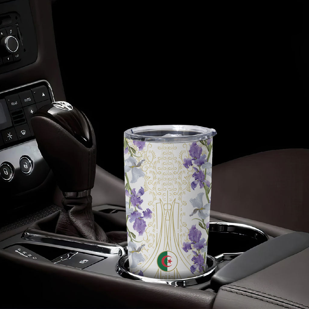 Custom Algeria Iris Floral White Tumbler Cup Africa Women’s Football Champion Series 2026