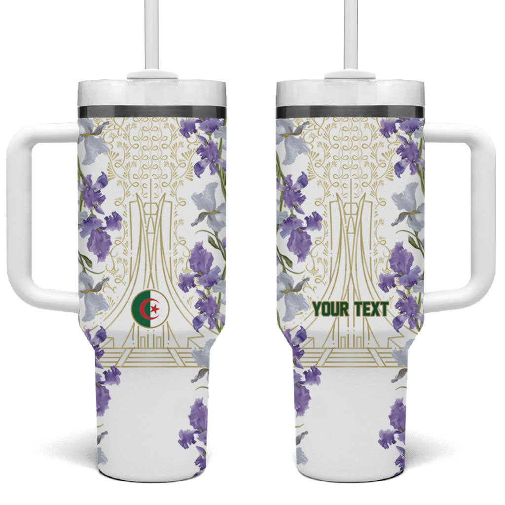 Custom Algeria Iris Floral White Tumbler With Handle Africa Women’s Football Champion Series 2026