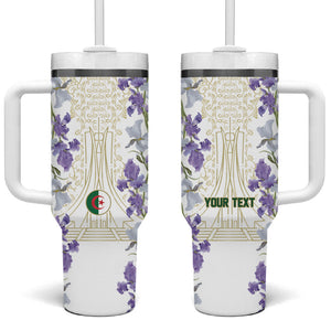 Custom Algeria Iris Floral White Tumbler With Handle Africa Women’s Football Champion Series 2026