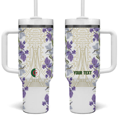 Custom Algeria Iris Floral White Tumbler With Handle Africa Women’s Football Champion Series 2026