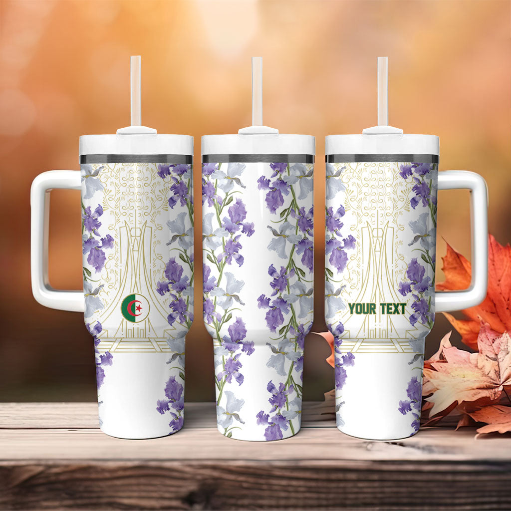 Custom Algeria Iris Floral White Tumbler With Handle Africa Women’s Football Champion Series 2026