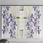 Custom Algeria Iris Floral White Window Curtain Africa Women’s Football Champion Series 2026