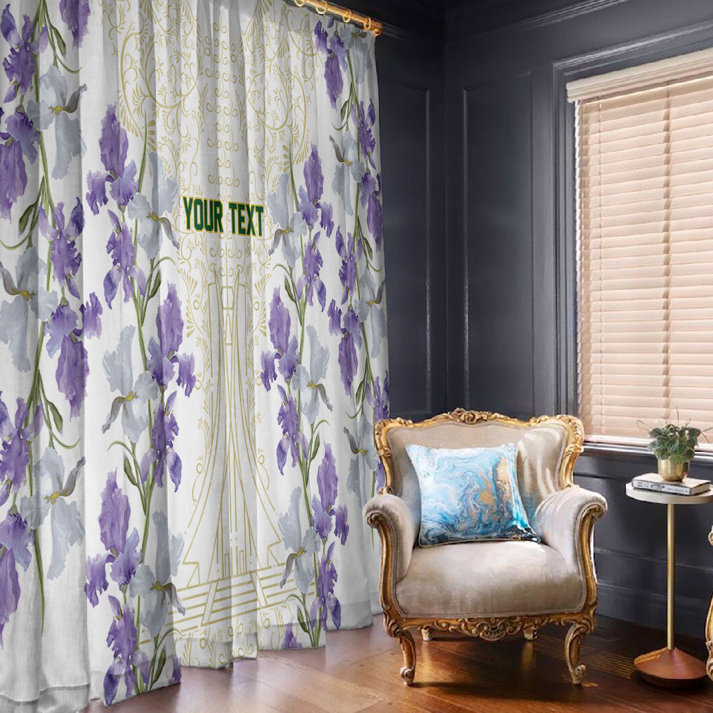 Custom Algeria Iris Floral White Window Curtain Africa Women’s Football Champion Series 2026