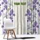 Custom Algeria Iris Floral White Window Curtain Africa Women’s Football Champion Series 2026