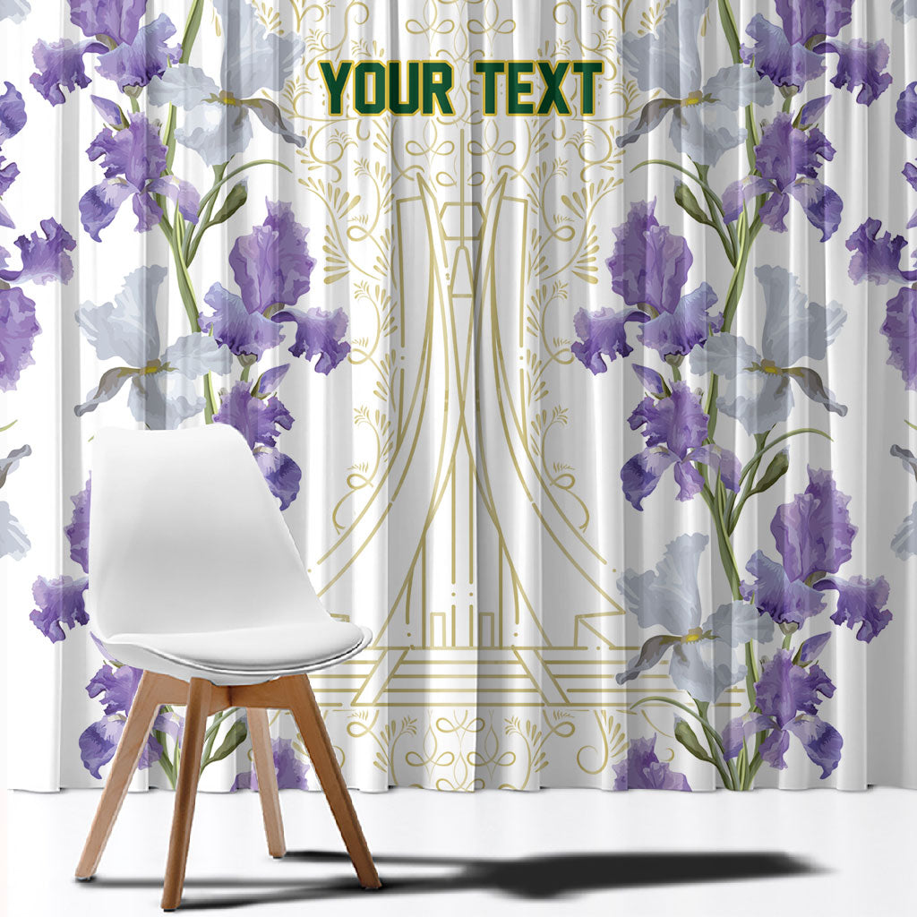 Custom Algeria Iris Floral White Window Curtain Africa Women’s Football Champion Series 2026