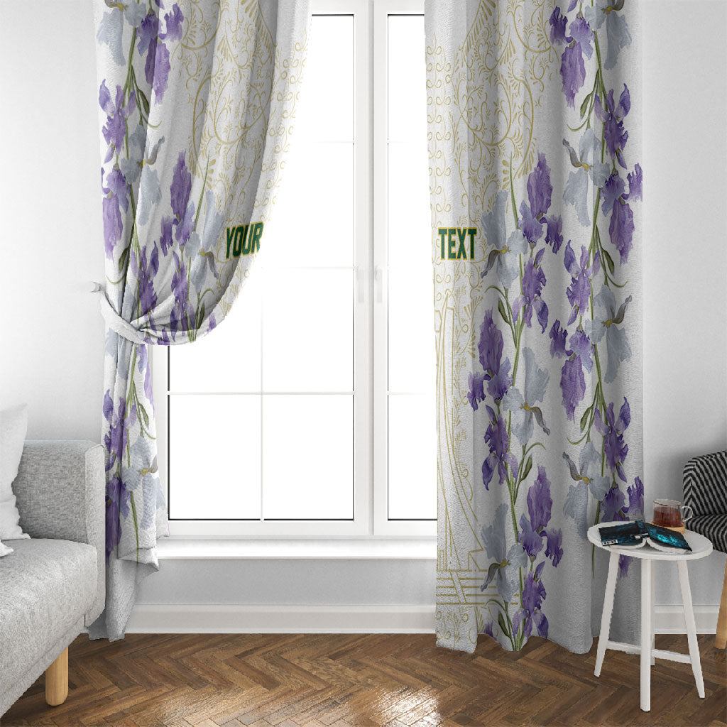 Custom Algeria Iris Floral White Window Curtain Africa Women’s Football Champion Series 2026