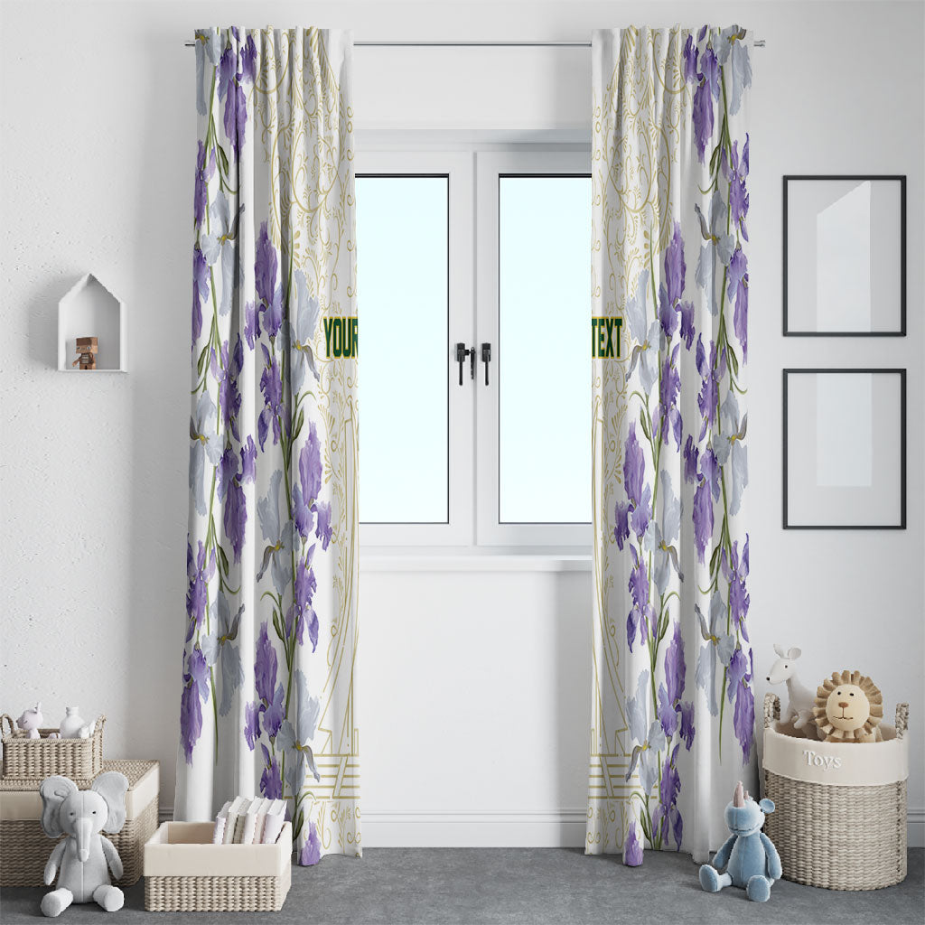 Custom Algeria Iris Floral White Window Curtain Africa Women’s Football Champion Series 2026
