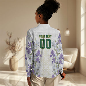 Custom Algeria Iris Floral White Women Casual Shirt Africa Women’s Football Champion Series 2026