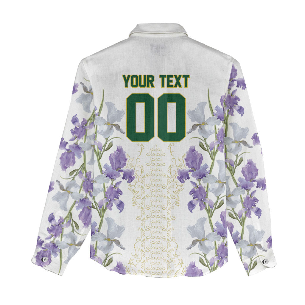 Custom Algeria Iris Floral White Women Casual Shirt Africa Women’s Football Champion Series 2026
