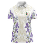 Custom Algeria Iris Floral White Women Polo Shirt Africa Women’s Football Champion Series 2026