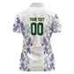 Custom Algeria Iris Floral White Women Polo Shirt Africa Women’s Football Champion Series 2026