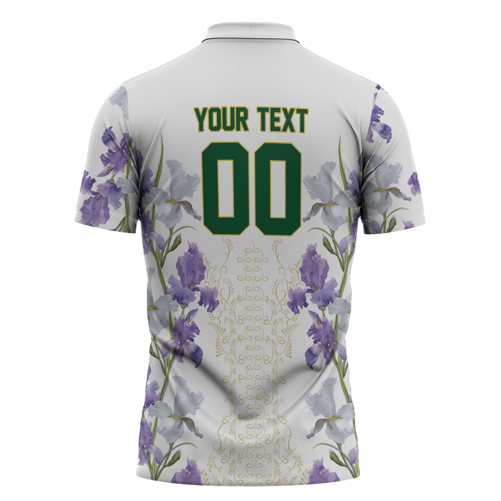 Custom Algeria Iris Floral White Zipper Polo Shirt Africa Women’s Football Champion Series 2026