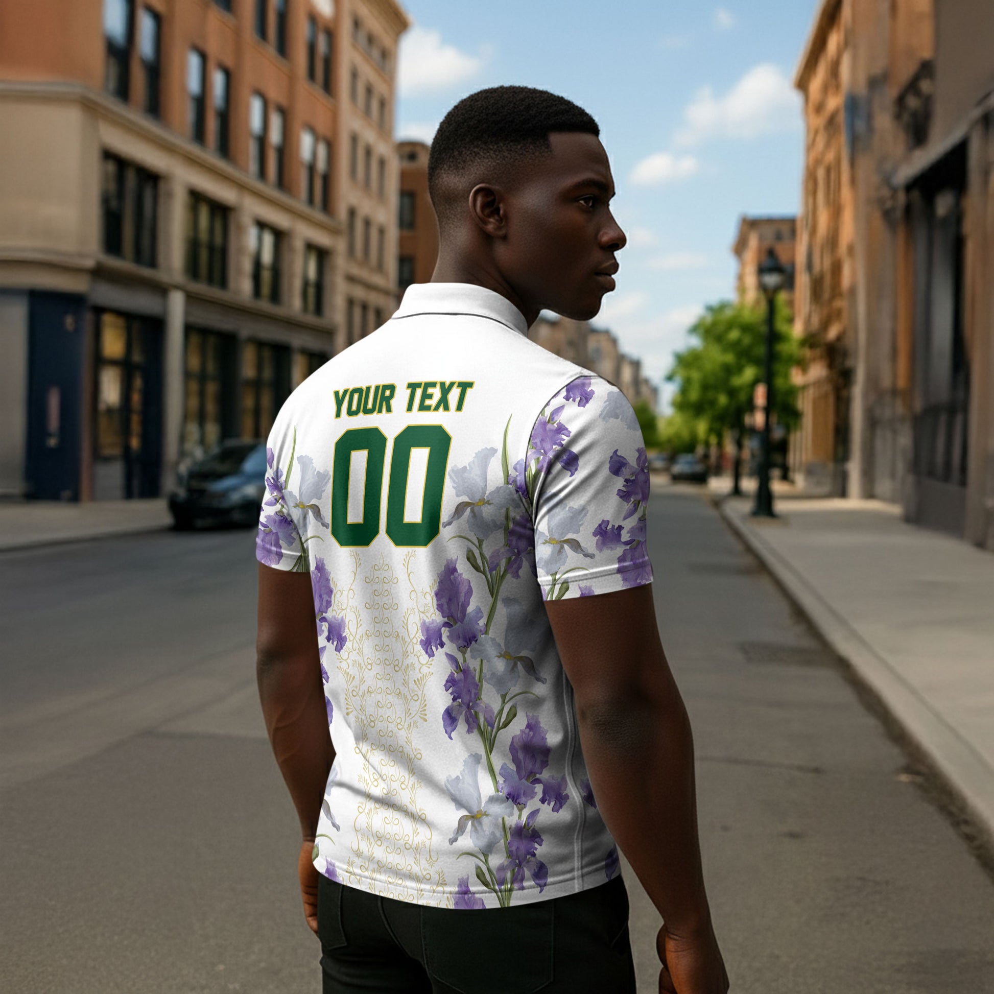 Custom Algeria Iris Floral White Zipper Polo Shirt Africa Women’s Football Champion Series 2026