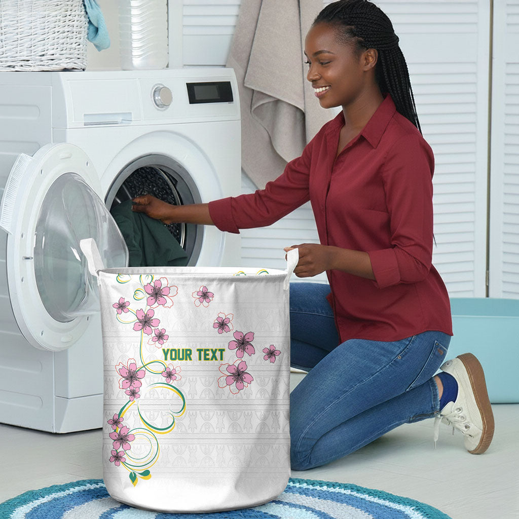 Custom Cameroon Red Stinkwood Floral Laundry Basket Africa Women’s Football Champion Series 2026