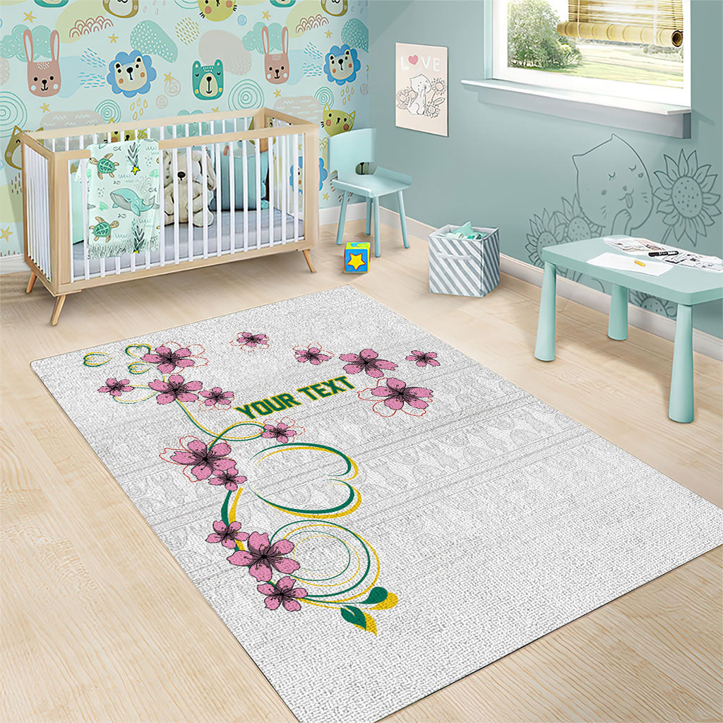 Custom Cameroon Red Stinkwood Floral Area Rug Africa Women’s Football Champion Series 2026