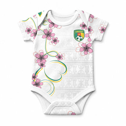 Custom Cameroon Red Stinkwood Floral Baby Onesie Africa Women’s Football Champion Series 2026