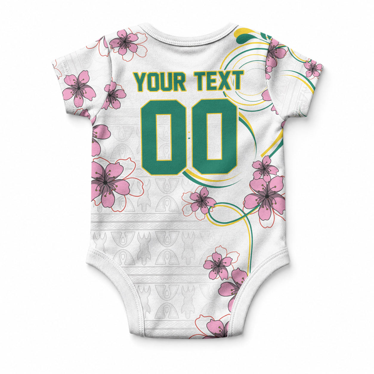 Custom Cameroon Red Stinkwood Floral Baby Onesie Africa Women’s Football Champion Series 2026