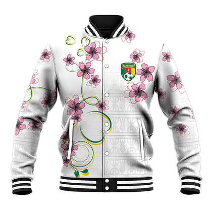 Custom Cameroon Red Stinkwood Floral Baseball Jacket Africa Women’s Football Champion Series 2026