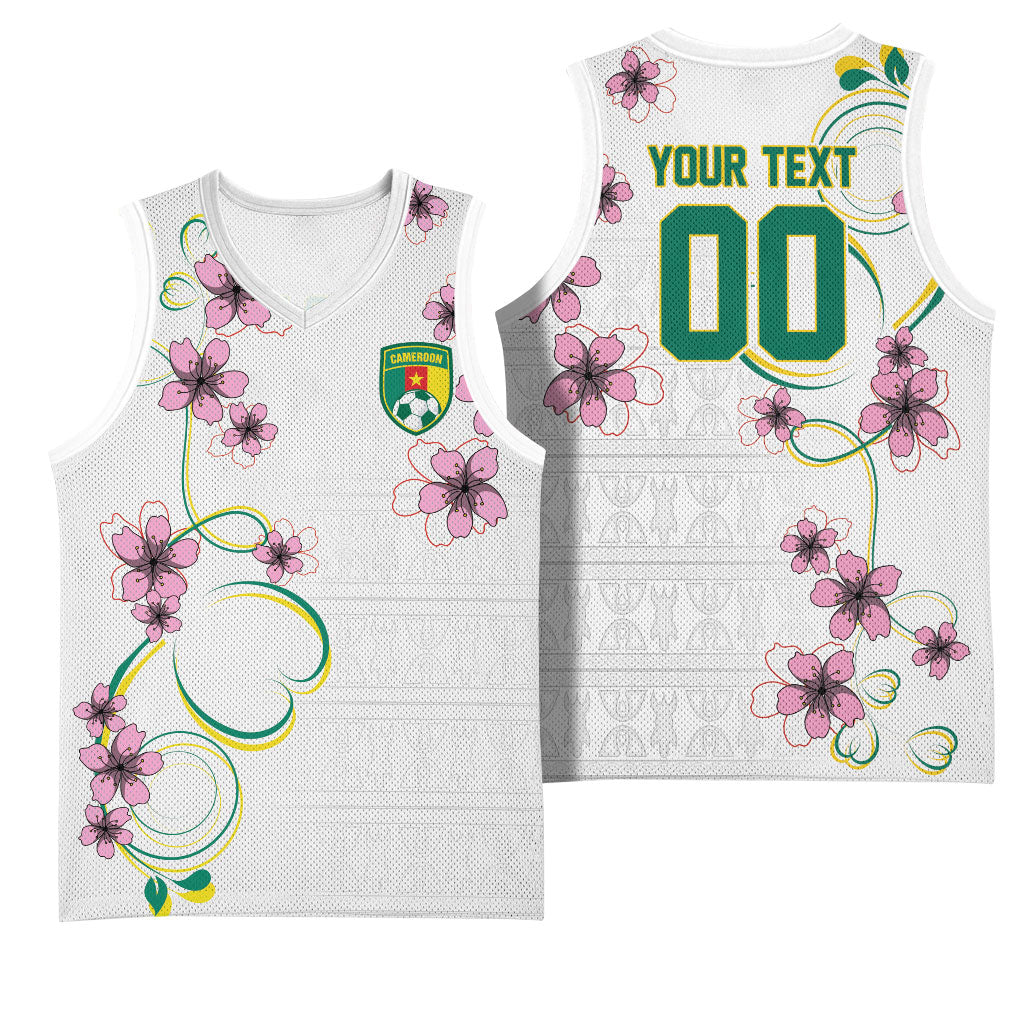 Custom Cameroon Red Stinkwood Floral Basketball Jersey Africa Women’s Football Champion Series 2026