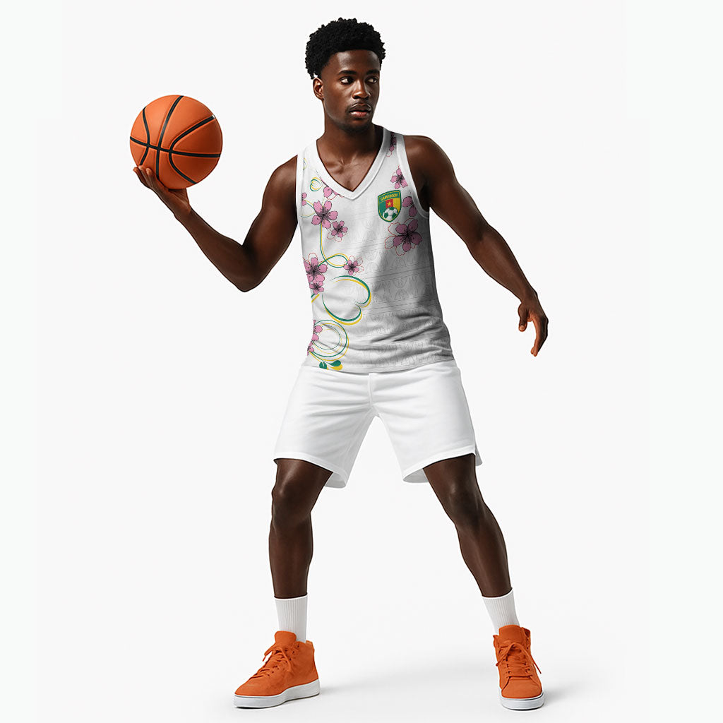 Custom Cameroon Red Stinkwood Floral Basketball Jersey Africa Women’s Football Champion Series 2026