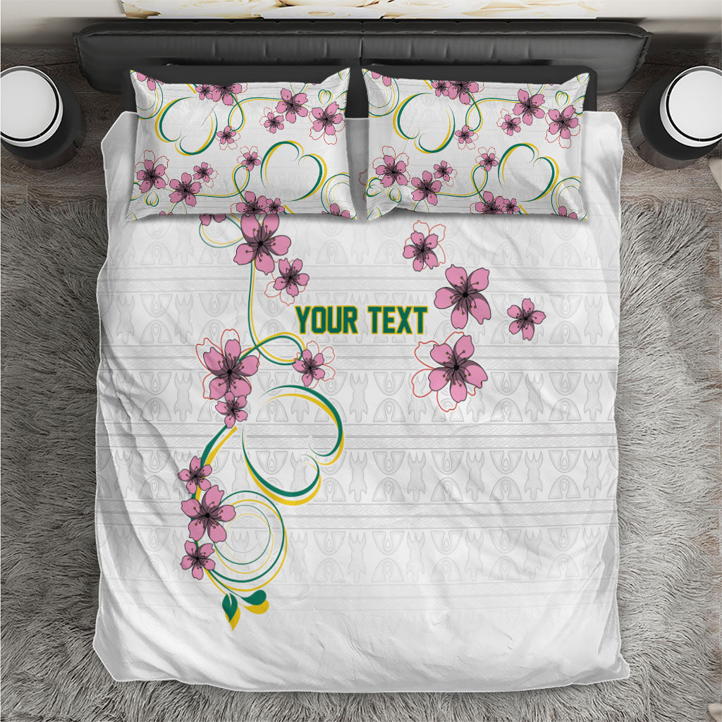 Custom Cameroon Red Stinkwood Floral Bedding Set Africa Women’s Football Champion Series 2026