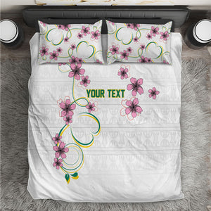 Custom Cameroon Red Stinkwood Floral Bedding Set Africa Women’s Football Champion Series 2026
