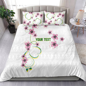 Custom Cameroon Red Stinkwood Floral Bedding Set Africa Women’s Football Champion Series 2026