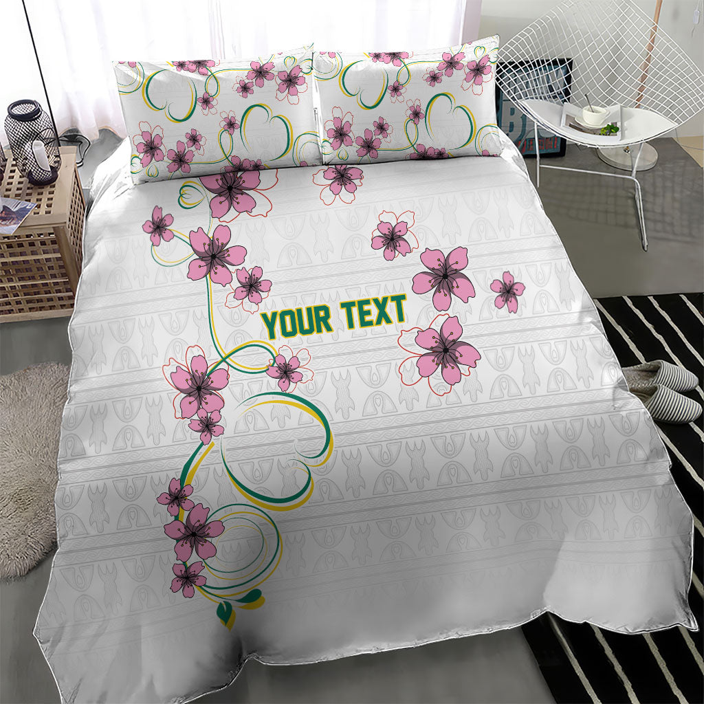 Custom Cameroon Red Stinkwood Floral Bedding Set Africa Women’s Football Champion Series 2026