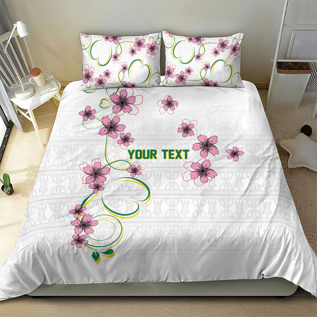 Custom Cameroon Red Stinkwood Floral Bedding Set Africa Women’s Football Champion Series 2026