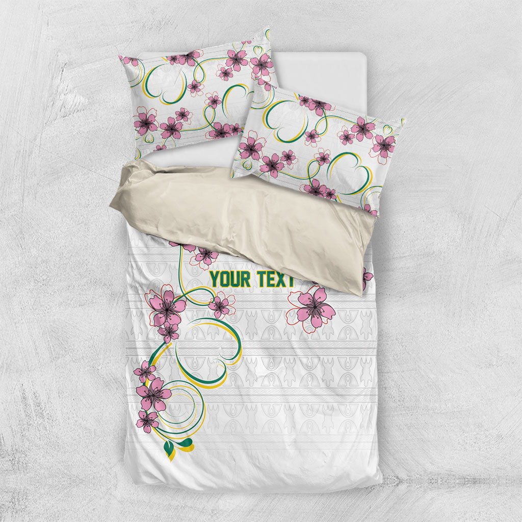 Custom Cameroon Red Stinkwood Floral Bedding Set Africa Women’s Football Champion Series 2026