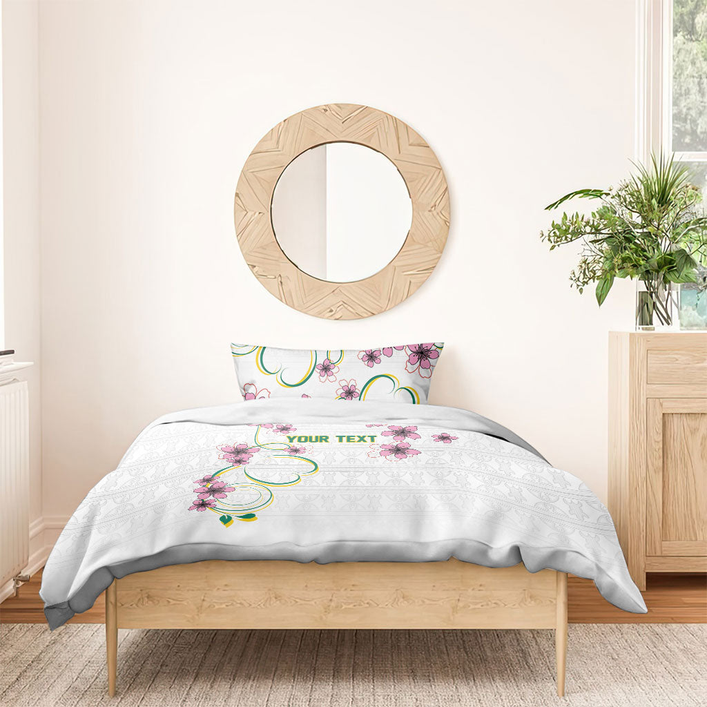 Custom Cameroon Red Stinkwood Floral Bedding Set Africa Women’s Football Champion Series 2026