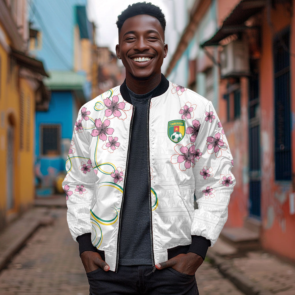 Custom Cameroon Red Stinkwood Floral Bomber Jacket Africa Women’s Football Champion Series 2026