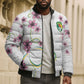 Custom Cameroon Red Stinkwood Floral Bomber Puffer Jacket Africa Women’s Football Champion Series 2026