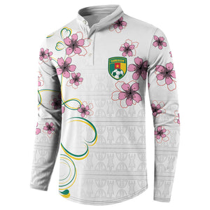 Custom Cameroon Red Stinkwood Floral Button Sweatshirt Africa Women’s Football Champion Series 2026