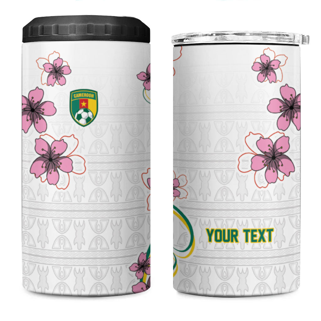 Custom Cameroon Red Stinkwood Floral 4 in 1 Can Cooler Tumbler Africa Women’s Football Champion Series 2026