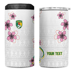 Custom Cameroon Red Stinkwood Floral 4 in 1 Can Cooler Tumbler Africa Women’s Football Champion Series 2026
