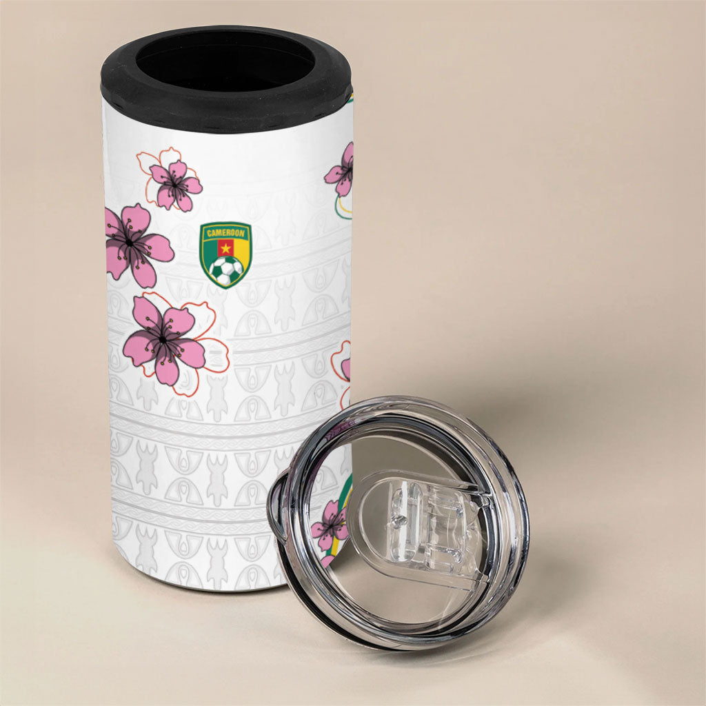 Custom Cameroon Red Stinkwood Floral 4 in 1 Can Cooler Tumbler Africa Women’s Football Champion Series 2026