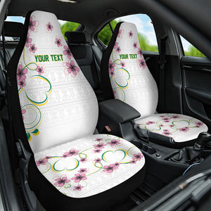 Custom Cameroon Red Stinkwood Floral Car Seat Cover Africa Women’s Football Champion Series 2026