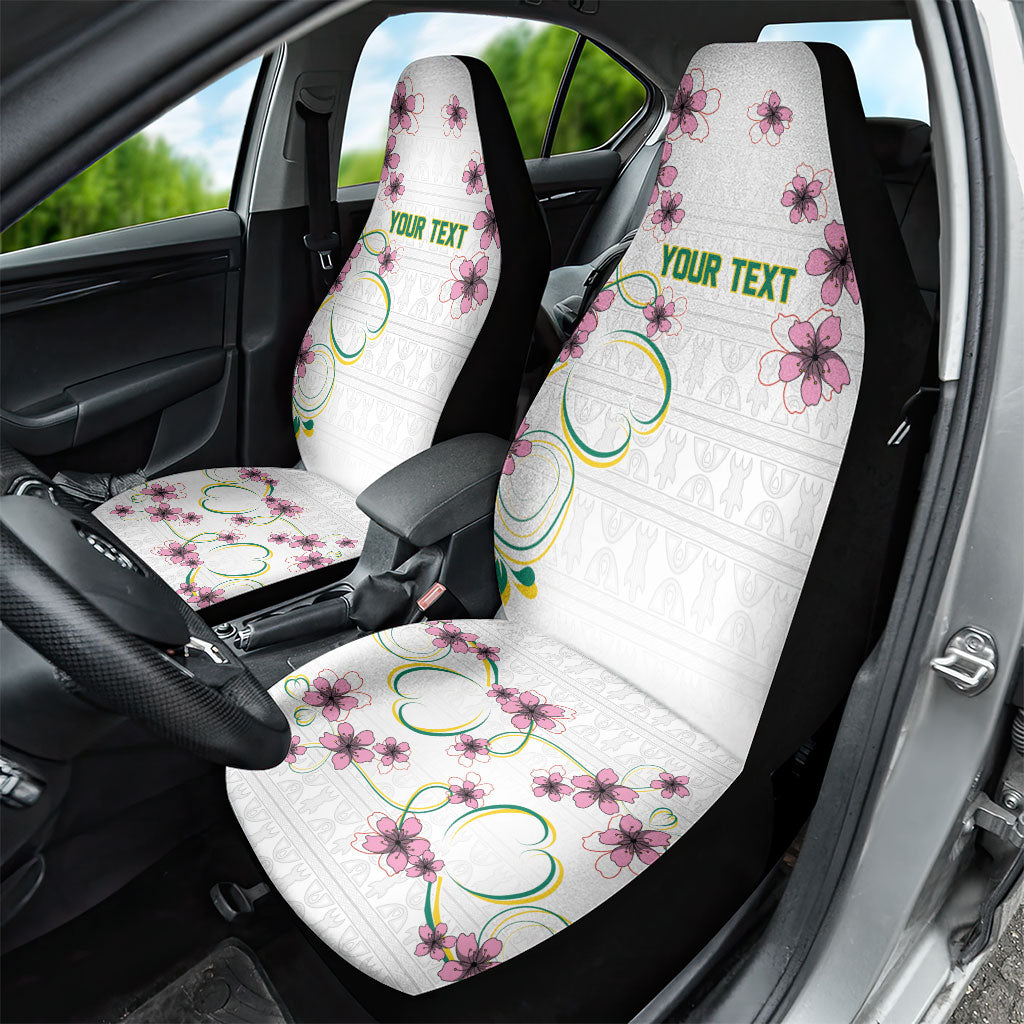 Custom Cameroon Red Stinkwood Floral Car Seat Cover Africa Women’s Football Champion Series 2026