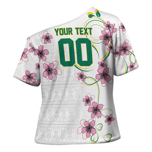 Custom Cameroon Red Stinkwood Floral Cross Shoulder Shirt Africa Women’s Football Champion Series 2026