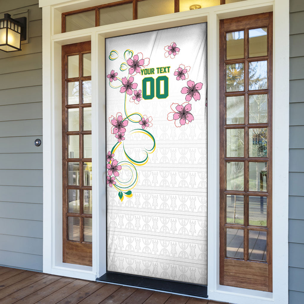 Custom Cameroon Red Stinkwood Floral Door Cover Africa Women’s Football Champion Series 2026