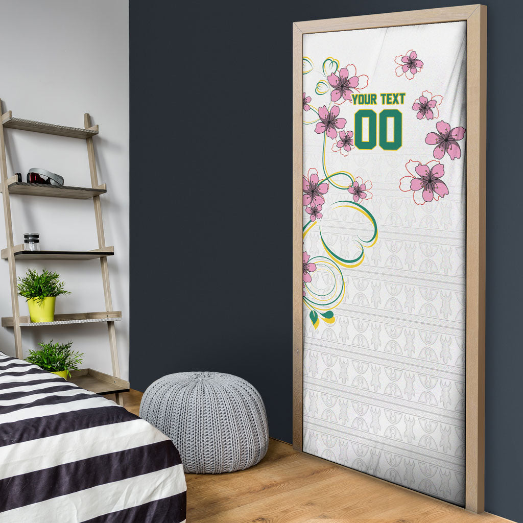 Custom Cameroon Red Stinkwood Floral Door Cover Africa Women’s Football Champion Series 2026