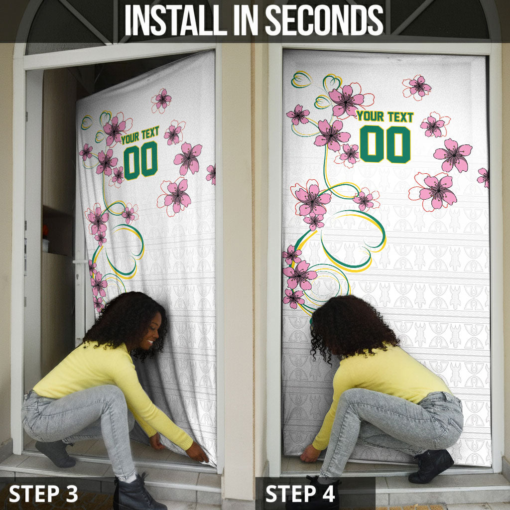Custom Cameroon Red Stinkwood Floral Door Cover Africa Women’s Football Champion Series 2026