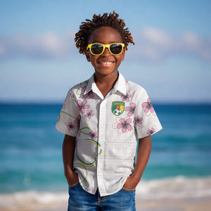 Custom Cameroon Red Stinkwood Floral Kid Hawaiian Shirt Africa Women’s Football Champion Series 2026