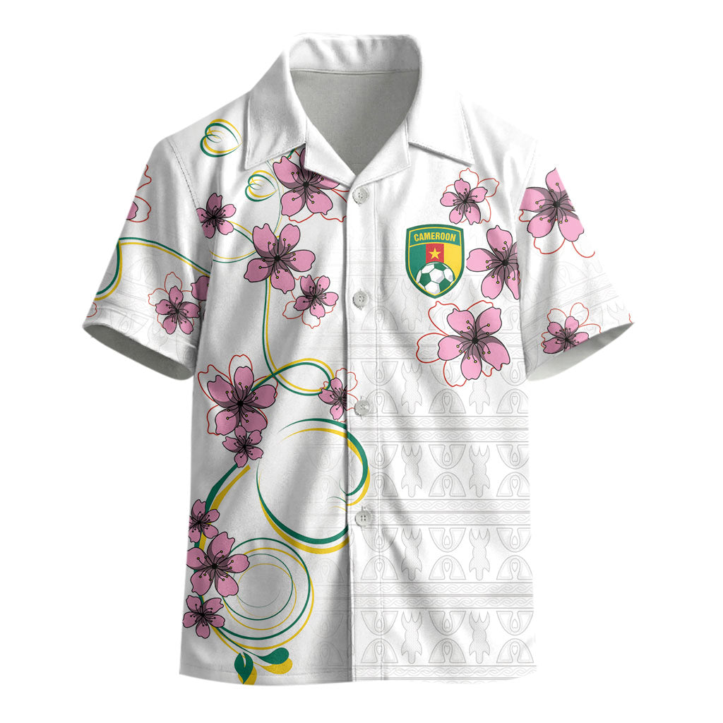 Custom Cameroon Red Stinkwood Floral Kid Hawaiian Shirt Africa Women’s Football Champion Series 2026