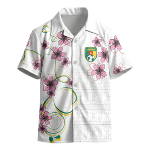 Custom Cameroon Red Stinkwood Floral Kid Hawaiian Shirt Africa Women’s Football Champion Series 2026