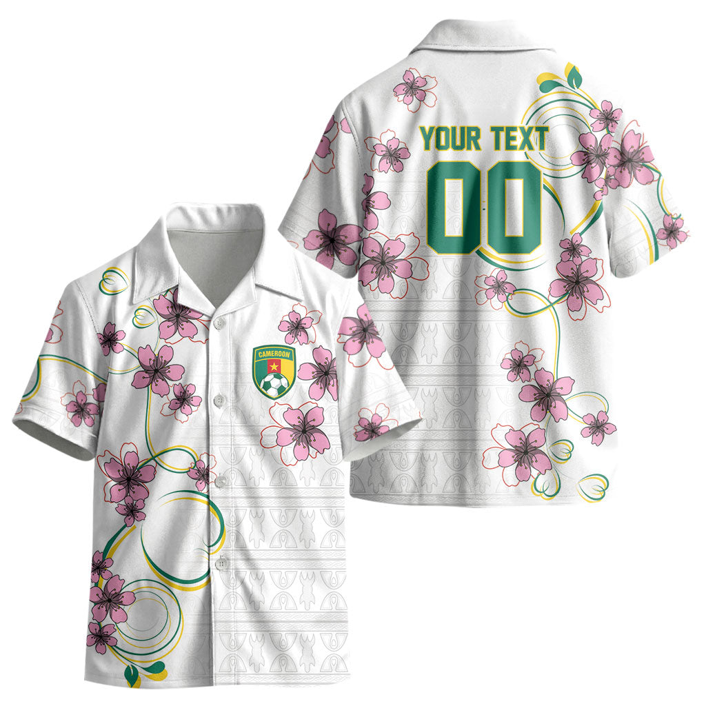 Custom Cameroon Red Stinkwood Floral Kid Hawaiian Shirt Africa Women’s Football Champion Series 2026