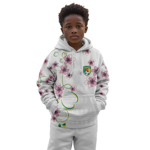 Custom Cameroon Red Stinkwood Floral Kid Hoodie Africa Women’s Football Champion Series 2026