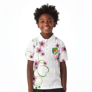 Custom Cameroon Red Stinkwood Floral Kid Polo Shirt Africa Women’s Football Champion Series 2026